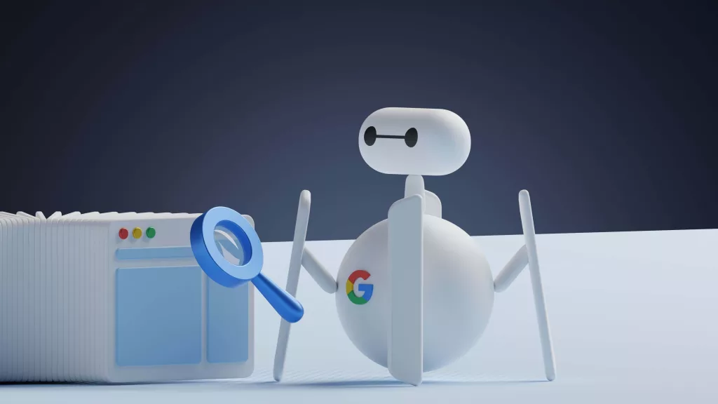 Google spider bot crawling web pages
